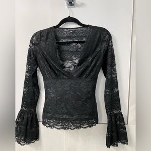 Guess black lace top.